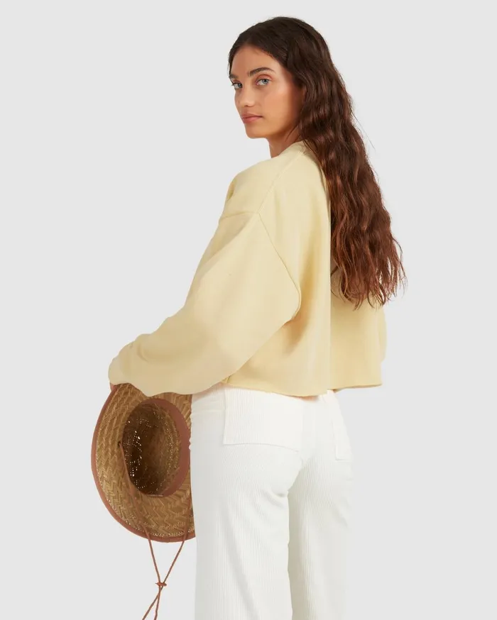 Billabong Hey Gday Cropped Crewneck Sweatshirt Sunburst Women Hoodies and Fleece Billabong Hey Gday Cropped Crewneck Sweatshirt Sunburst Women Hoodies and Fleece