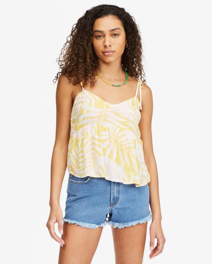 Billabong Hey There Cropped Cami Top Sunburst Women Tops