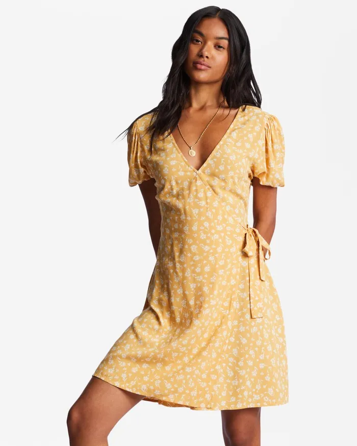 Billabong Hot Tropics Mini Wrap Dress Goldie Women Dresses Billabong Hot Tropics Mini Wrap Dress Goldie Women Dresses