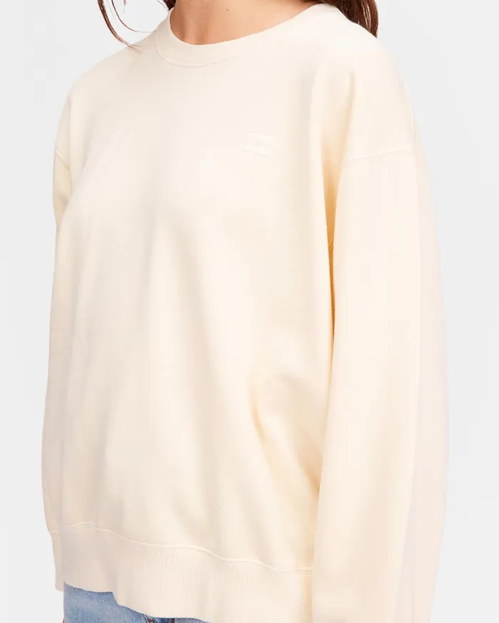 Billabong Ideal Crewneck Sweatshirt Antique White Women Hoodies and Fleece Billabong Ideal Crewneck Sweatshirt Antique White Women Hoodies and Fleece