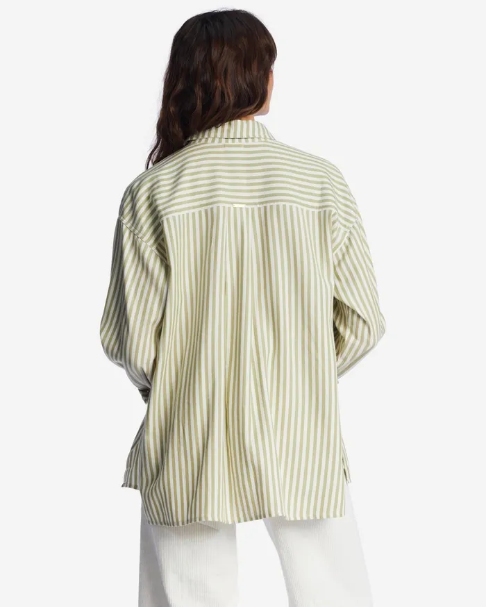 Billabong In The Tide Road Trippin Long Sleeve Shirt Avocado Women Tops Billabong In The Tide Road Trippin Long Sleeve Shirt Avocado Women Tops
