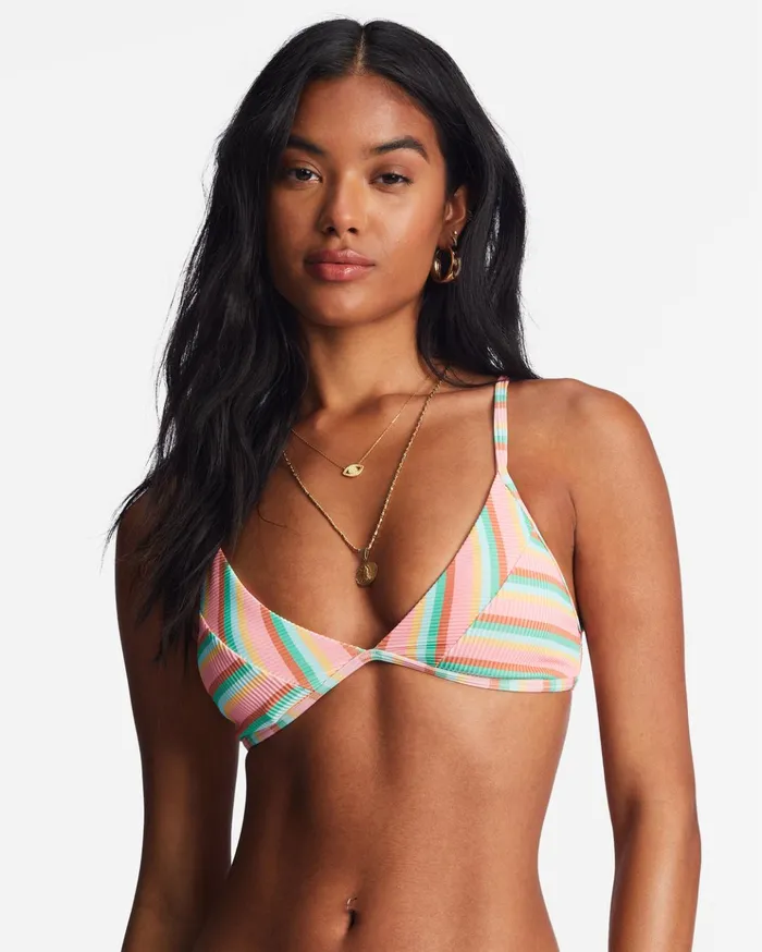 Billabong Island Glow Tanlines Charlie Fixed Triangle Bikini Top Multi Women Bikinis Billabong Island Glow Tanlines Charlie Fixed Triangle Bikini Top Multi Women Bikinis