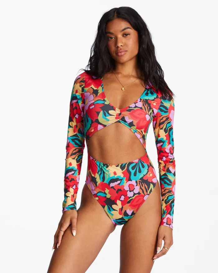 Billabong Islands Away UPF 50 Long Sleeve OnePiece Swimsuit Multi Women Rashguards and Bodysuits Billabong Islands Away UPF 50 Long Sleeve OnePiece Swimsuit Multi Women Rashguards and Bodysuits