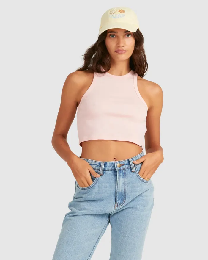 Billabong Jessie Tank Top Pale Pink Women Tops Billabong Jessie Tank Top Pale Pink Women Tops