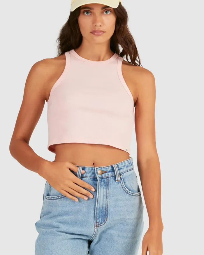 Billabong Jessie Tank Top Pale Pink Women Tops Billabong Jessie Tank Top Pale Pink Women Tops