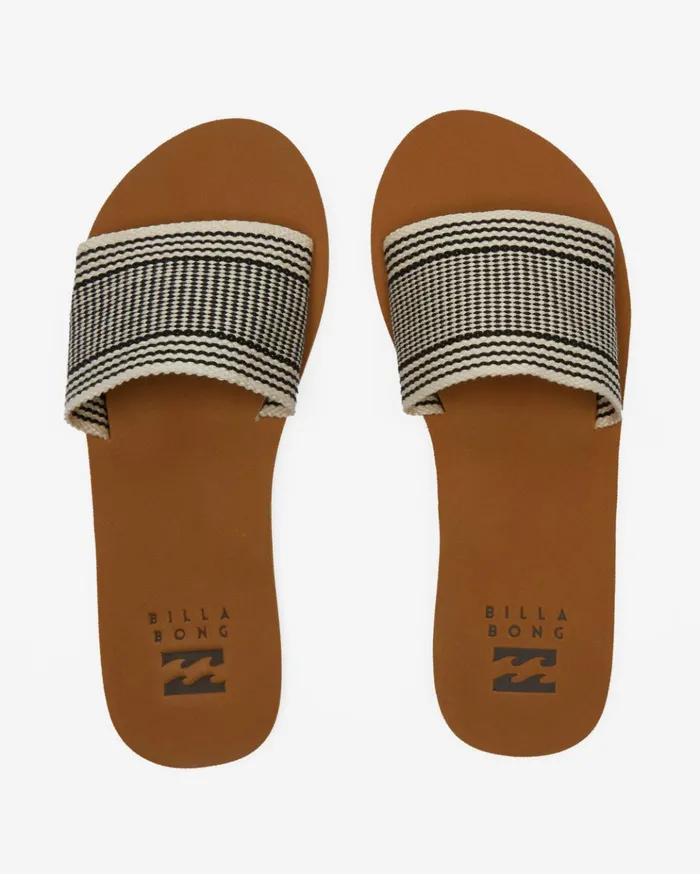 Billabong Kalani Slider Sandals BlackWhite Women Shoes