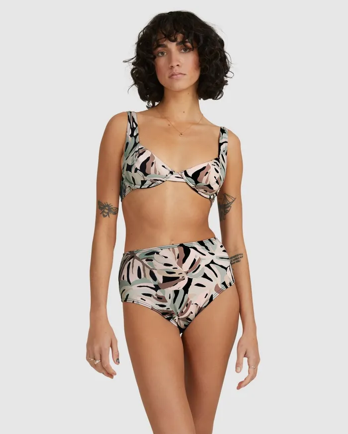 Billabong Kalluah Chloe Bralette Bikini Top Off Black Women Bikini Tops