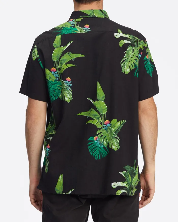 Billabong Kamea Jungle Short Sleeve Shirt Black Men Shirts