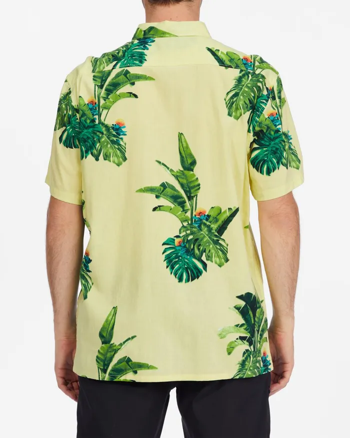 Billabong Kamea Jungle Short Sleeve Shirt Mellow Yellow Men Shirts