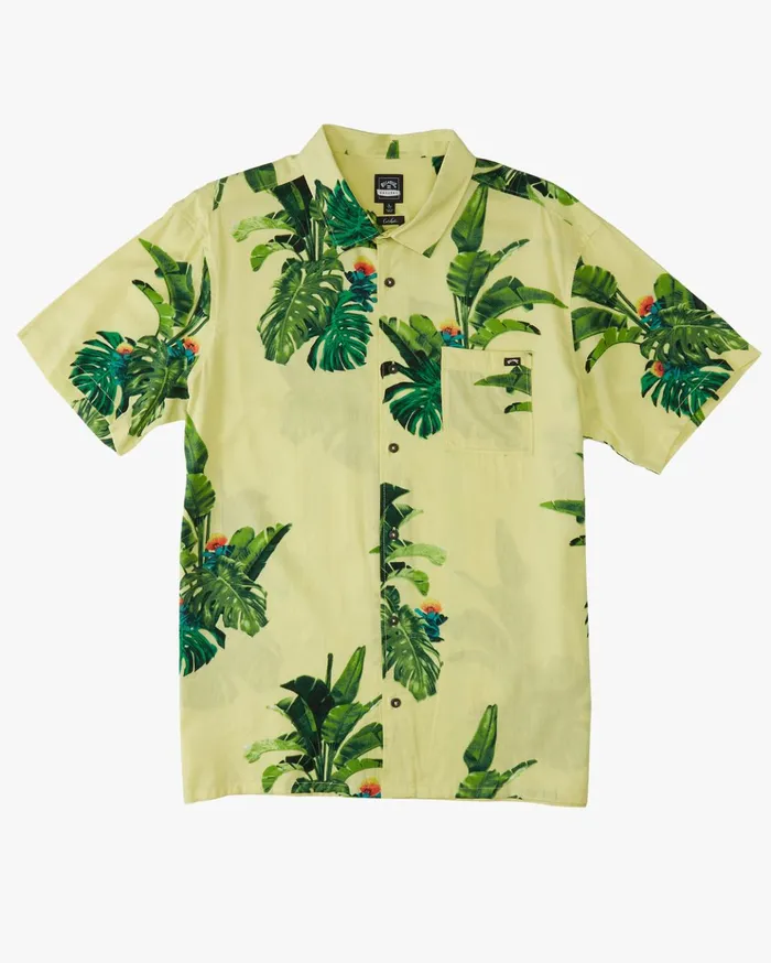 Billabong Kamea Jungle Short Sleeve Shirt Mellow Yellow Men Shirts