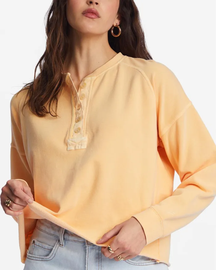 Billabong Keep Talking Sweatshirt Peach Punch Women Hoodies and Fleece Billabong Keep Talking Sweatshirt Peach Punch Women Hoodies and Fleece