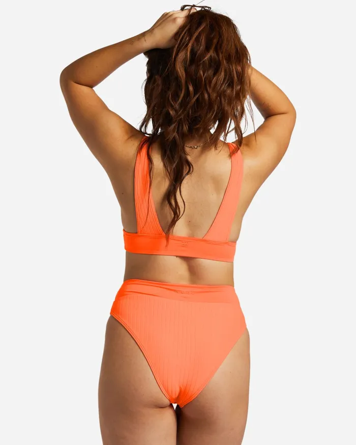 Billabong Lined Up Remi Plunge Triangle Bikini Top Poppin Peach Women Bikini Tops Billabong Lined Up Remi Plunge Triangle Bikini Top Poppin Peach Women Bikini Tops