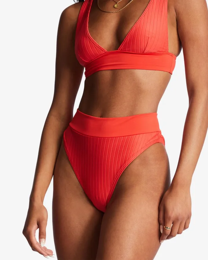 Billabong Lined Up Rise Bikini Bottoms Bright Poppy Women Bikinis Billabong Lined Up Rise Bikini Bottoms Bright Poppy Women Bikinis