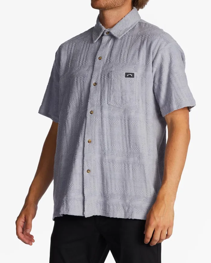 Billabong Loafer Short Sleeve Shirt Grey Violet Men Shirts Billabong Loafer Short Sleeve Shirt Grey Violet Men Shirts