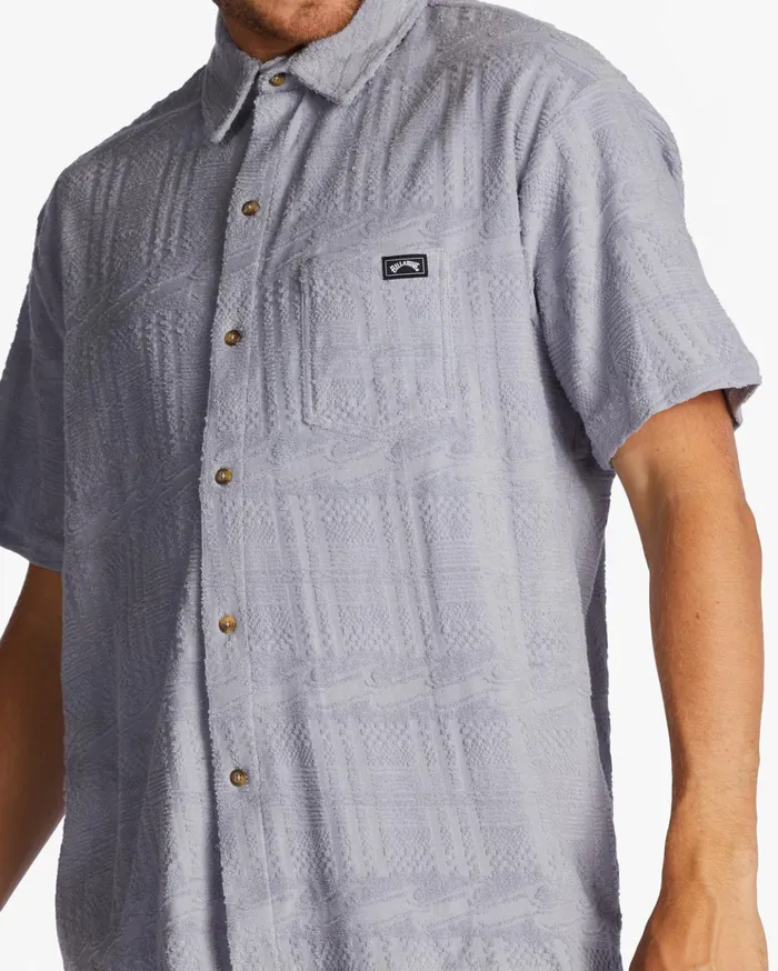 Billabong Loafer Short Sleeve Shirt Grey Violet Men Shirts Billabong Loafer Short Sleeve Shirt Grey Violet Men Shirts