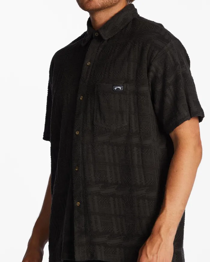 Billabong Loafer Short Sleeve Shirt Raven Men Shirts Billabong Loafer Short Sleeve Shirt Raven Men Shirts
