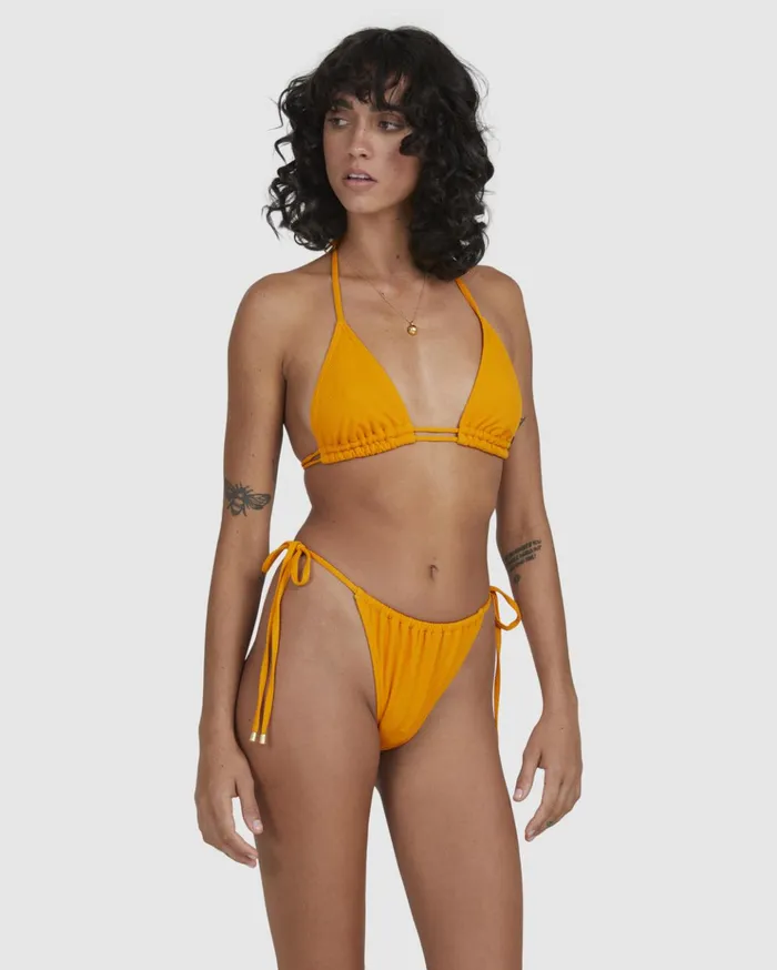 Billabong Love Myself Liv Slide Tall Triangle Bikini Top Amber Women Bikini Tops