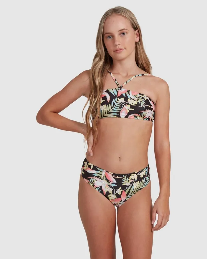 Billabong Love Palms Bandeau Bikini Set Black Kids Girls039 Swimwear Billabong Love Palms Bandeau Bikini Set Black Kids Girls039 Swimwear