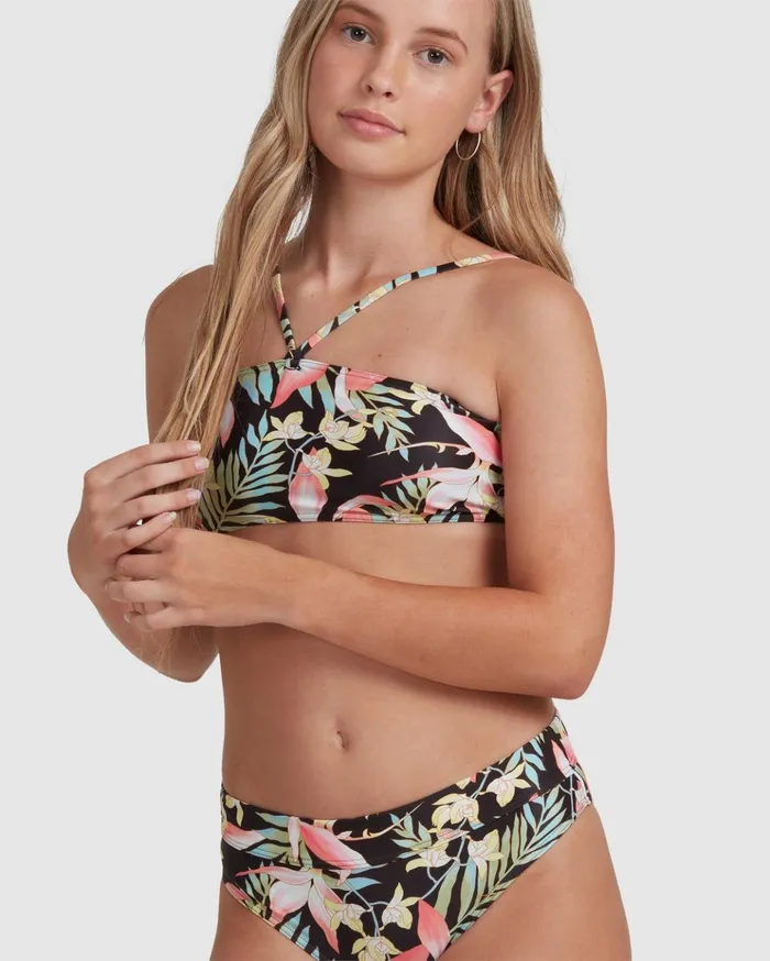 Billabong Love Palms Bandeau Bikini Set Black Kids Girls039 Swimwear Billabong Love Palms Bandeau Bikini Set Black Kids Girls039 Swimwear
