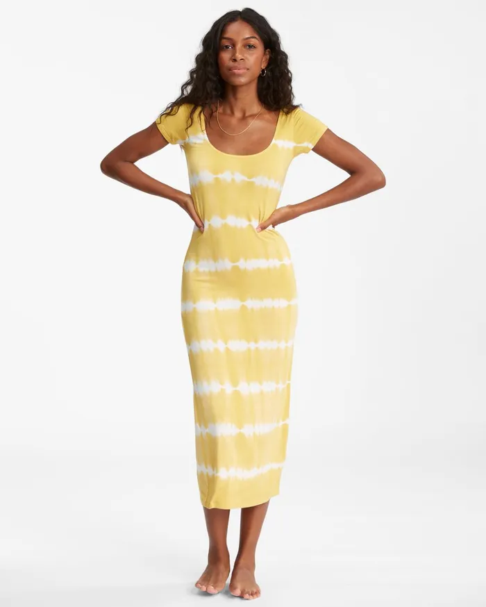 Billabong Mid Day Midi Dress Sunburst Women Dresses