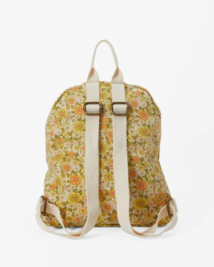 Billabong Mini Mama Canvas Backpack Honeybee Women Backpacks Billabong Mini Mama Canvas Backpack Honeybee Women Backpacks