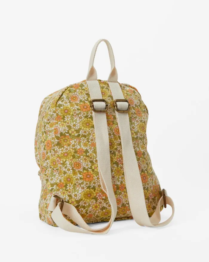 Billabong Mini Mama Canvas Backpack Honeybee Women Backpacks Billabong Mini Mama Canvas Backpack Honeybee Women Backpacks