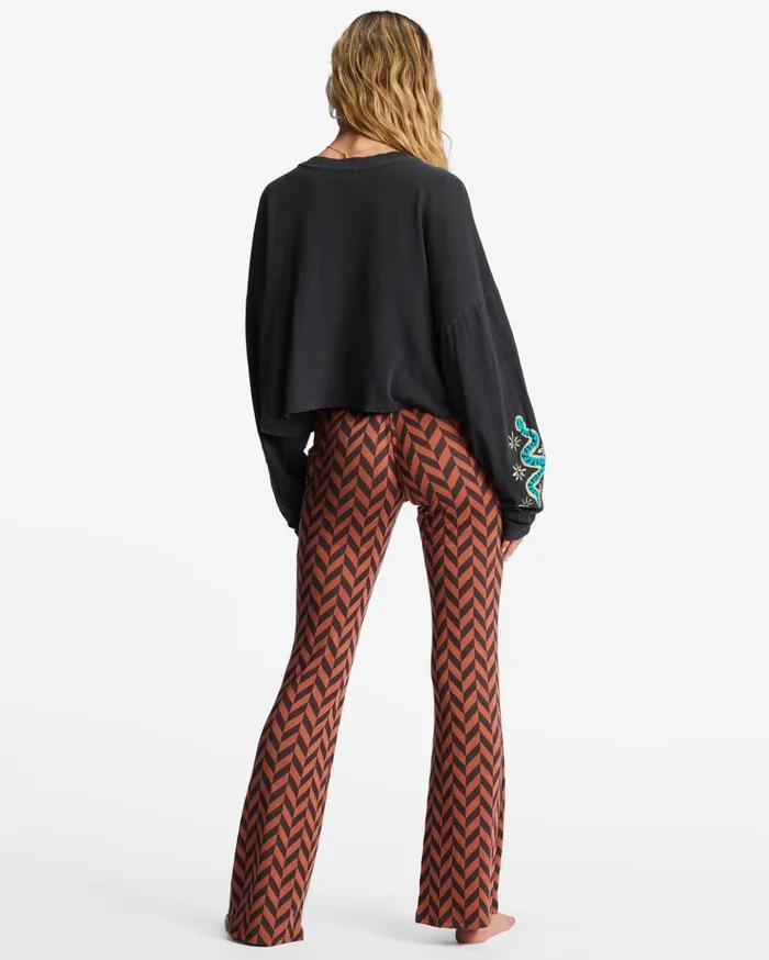 Billabong New Heights Flared Pants Brick Women Matching Sets Billabong New Heights Flared Pants Brick Women Matching Sets