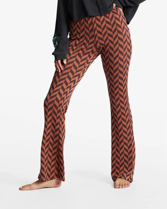Billabong New Heights Flared Pants Brick Women Matching Sets Billabong New Heights Flared Pants Brick Women Matching Sets