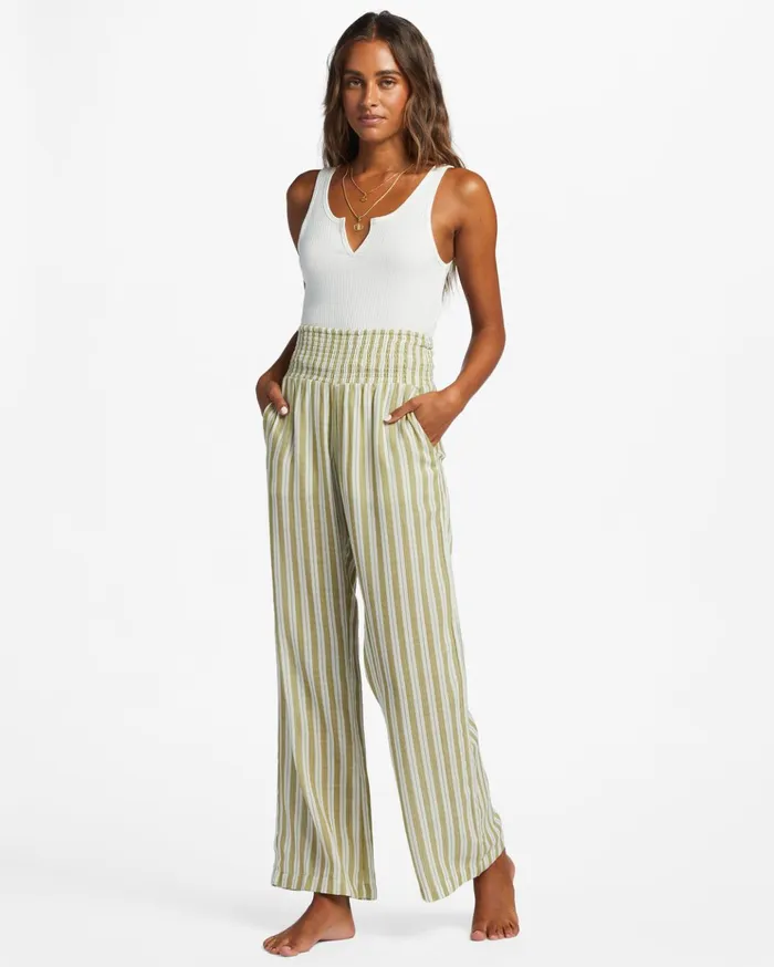 Billabong New Waves 2 Elastic Waist Pants Avocado 1 Women Pants Billabong New Waves 2 Elastic Waist Pants Avocado 1 Women Pants