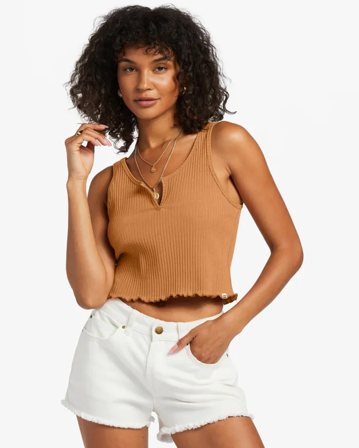 Billabong Notch Tank Ribbed Tank Top Summer Spice Women Tops