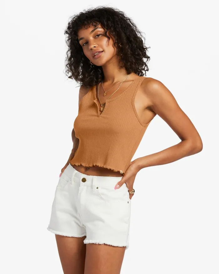 Billabong Notch Tank Ribbed Tank Top Summer Spice Women Tops Billabong Notch Tank Ribbed Tank Top Summer Spice Women Tops