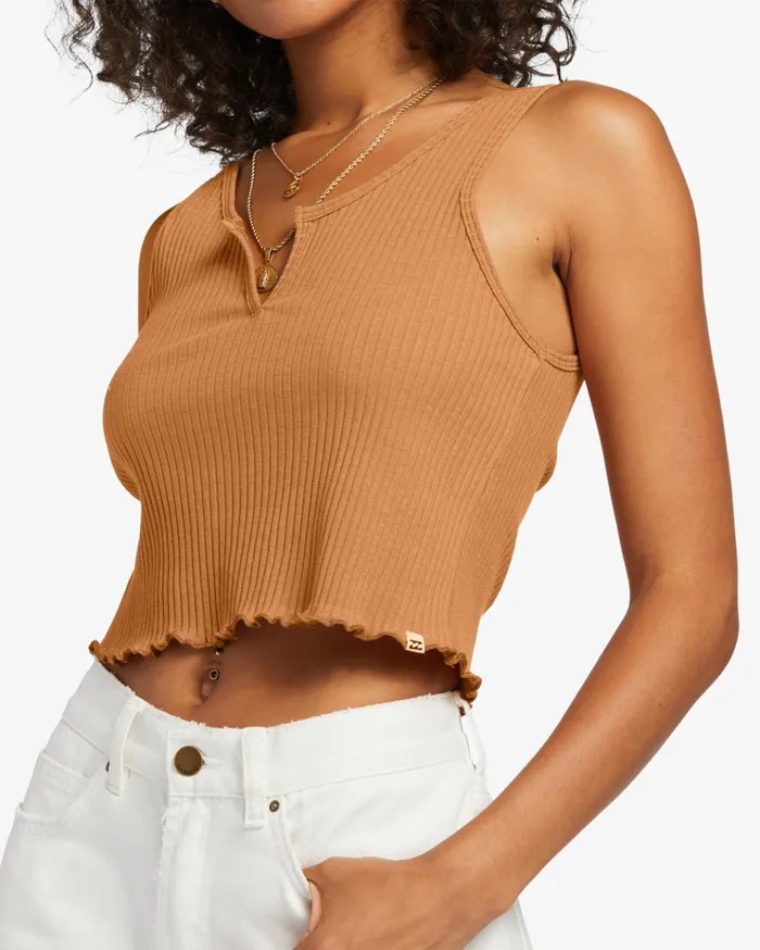 Billabong Notch Tank Ribbed Tank Top Summer Spice Women Tops Billabong Notch Tank Ribbed Tank Top Summer Spice Women Tops
