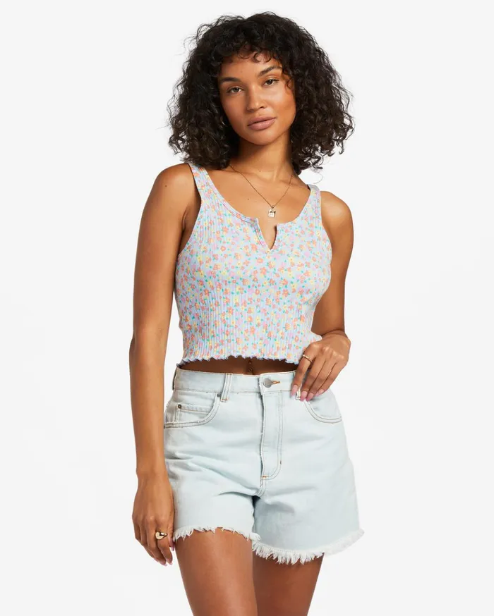 Billabong Notch Tank Top Summer Sky Women Tops