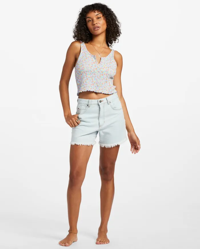 Billabong Notch Tank Top Summer Sky Women Tops Billabong Notch Tank Top Summer Sky Women Tops