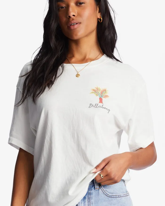 Billabong Of The Moon Oversized TShirt Salt Crystal Women Graphic Tees and Tanks Billabong Of The Moon Oversized TShirt Salt Crystal Women Graphic Tees and Tanks