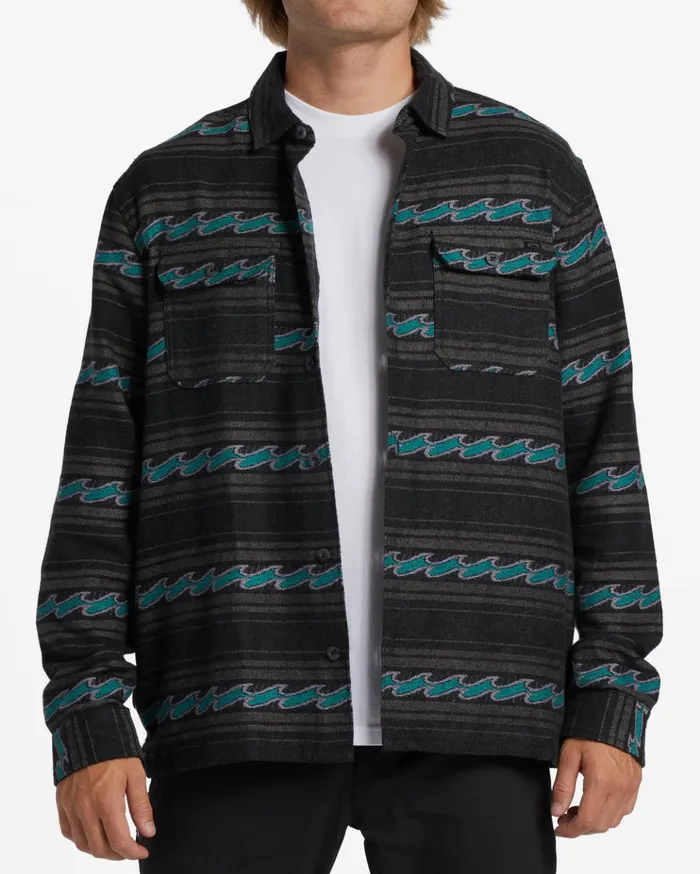 Billabong Offshore Jacquard Flannel Shirt Phantom Men Shirts