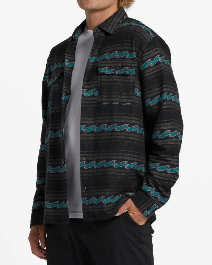Billabong Offshore Jacquard Flannel Shirt Phantom Men Shirts Billabong Offshore Jacquard Flannel Shirt Phantom Men Shirts