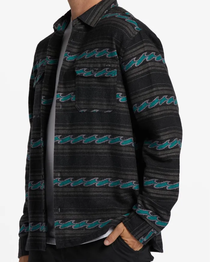 Billabong Offshore Jacquard Flannel Shirt Phantom Men Shirts Billabong Offshore Jacquard Flannel Shirt Phantom Men Shirts