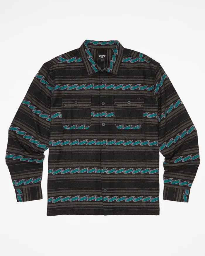 Billabong Offshore Jacquard Flannel Shirt Phantom Men Shirts Billabong Offshore Jacquard Flannel Shirt Phantom Men Shirts