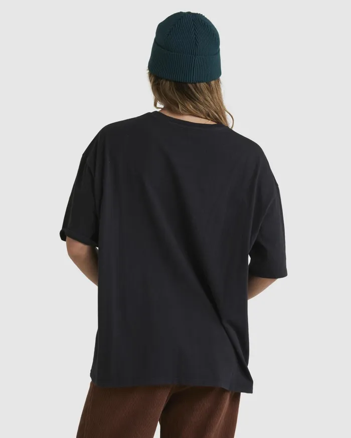 Billabong On Tour Oversized TShirt Off Black Women Graphic Tees and Tanks Billabong On Tour Oversized TShirt Off Black Women Graphic Tees and Tanks
