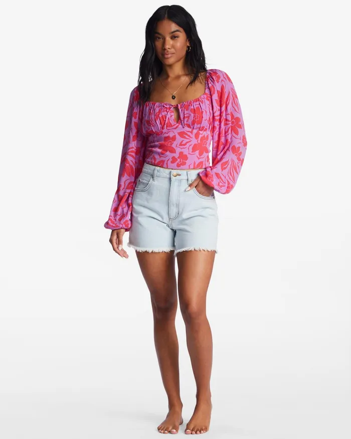 Billabong On Your Mind Crop Top Bright Orchid Women Tops Billabong On Your Mind Crop Top Bright Orchid Women Tops