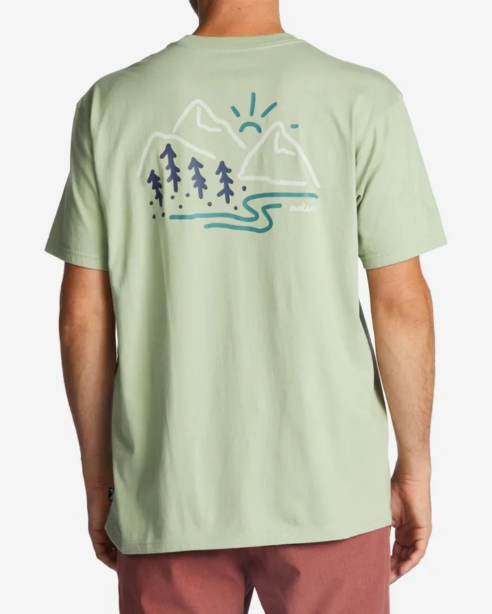 Billabong Panorama Organic TShirt Light Sage Men TShirts Billabong Panorama Organic TShirt Light Sage Men TShirts