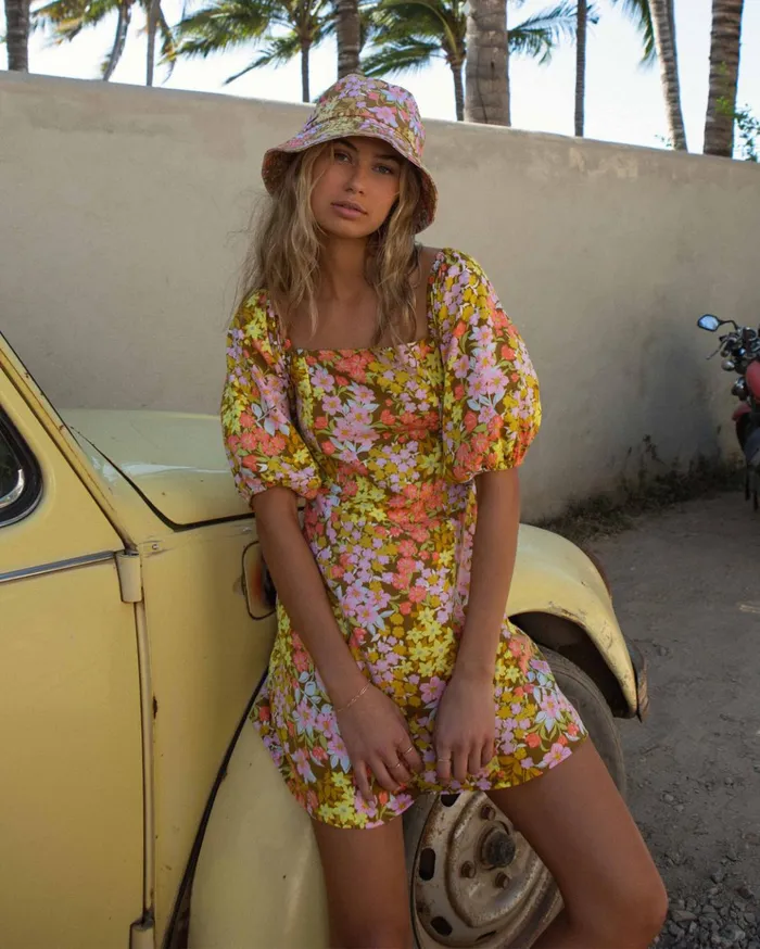 Billabong Paradise Mini Dress Moss Women Dresses