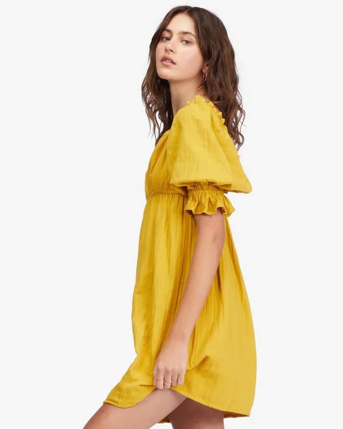 Billabong Perfect Paradise Babydoll Dress Golden Touch Women Dresses Billabong Perfect Paradise Babydoll Dress Golden Touch Women Dresses