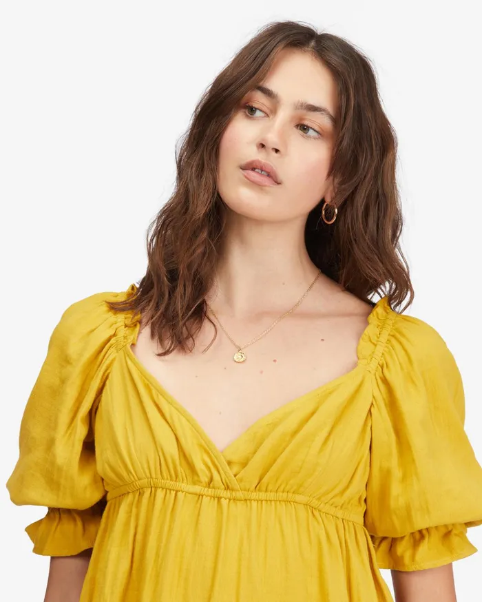 Billabong Perfect Paradise Babydoll Dress Golden Touch Women Dresses Billabong Perfect Paradise Babydoll Dress Golden Touch Women Dresses