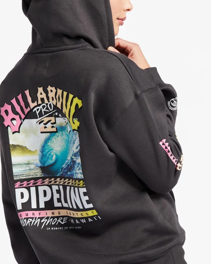 Billabong Pro Pipeline Poster Hoodie Off Black Women Hoodies and Fleece Billabong Pro Pipeline Poster Hoodie Off Black Women Hoodies and Fleece