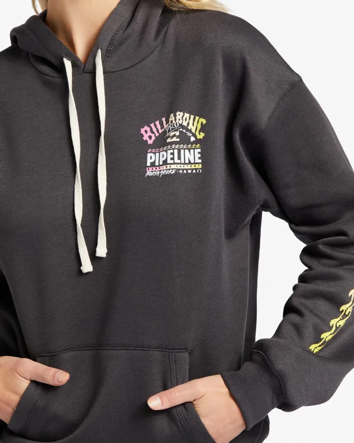 Billabong Pro Pipeline Poster Hoodie Off Black Women Hoodies and Fleece Billabong Pro Pipeline Poster Hoodie Off Black Women Hoodies and Fleece