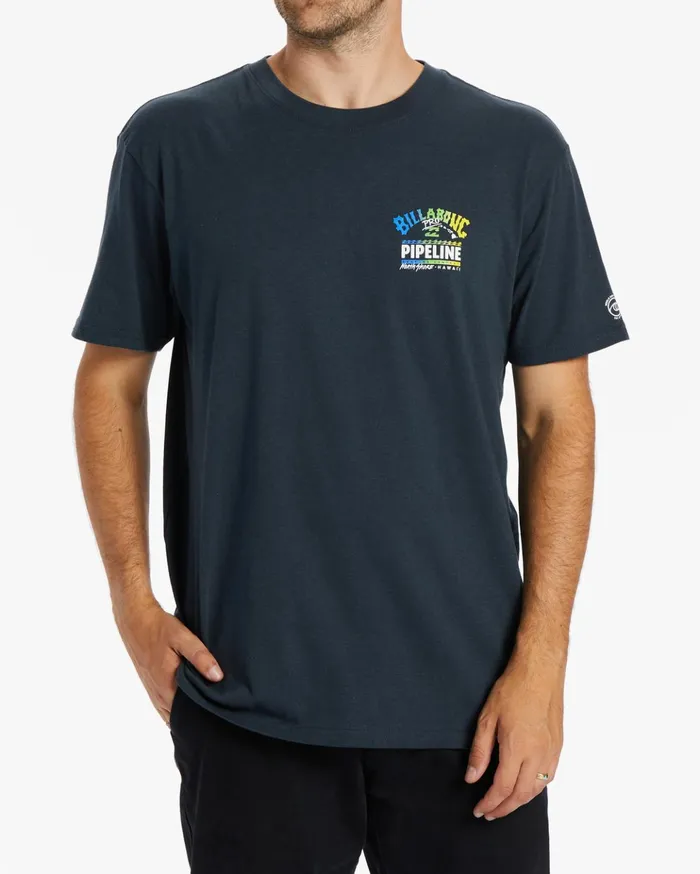 Billabong Pro Pipeline Poster Short Sleeve TShirt Navy Men TShirts