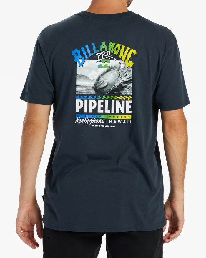 Billabong Pro Pipeline Poster Short Sleeve TShirt Navy Men TShirts Billabong Pro Pipeline Poster Short Sleeve TShirt Navy Men TShirts
