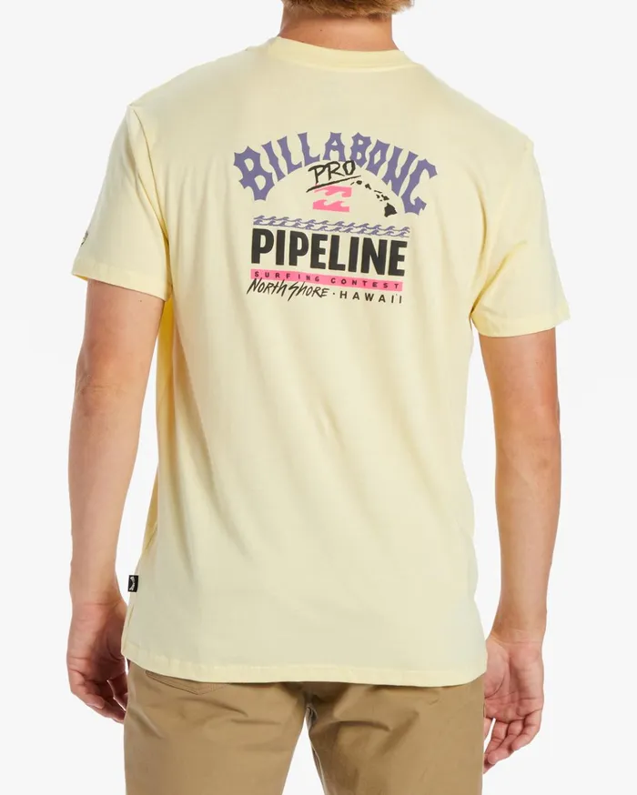 Billabong Pro Pipeline Short Sleeve TShirt Mellow Yellow Men TShirts Billabong Pro Pipeline Short Sleeve TShirt Mellow Yellow Men TShirts